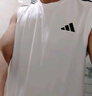 adidas简约速干舒适运动健身圆领背心男装夏季阿迪达斯官方   白   2XL 实拍图