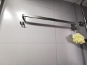 九牧（JOMOO）浴室免打孔毛巾架挂件置物架枪灰色太空铝93011系列 单杆（60cm） 实拍图