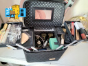 JAJALIN 大容量化妆箱韩国化妆包多功能方袋便携手提多层化妆品收纳箱 黑色新品四层 晒单实拍图