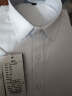 罗蒙（ROMON）纯色商务职业正装男士白衬衫工装男装短袖衬衣男CS72白色M 实拍图