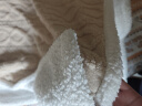 京东京造懒懒大毛衣毯 1500g塔芙绒双层加厚午睡毯子 浅卡其 150x200cm 实拍图