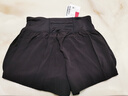 骆驼（CAMEL）防走光瑜伽短裤女高腰健身跑步三分裤 Y23BA4L0029D 幻影黑 L 实拍图