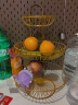 林家小子水果盘客厅家用现代简约北欧风轻奢创意铁艺多层水果篮干果盘糖果 三层金色 实拍图