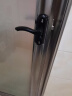 玥玛不锈钢浴室门锁无钥匙卫生间门锁洗手间门锁把手双孔距双锁舌黑色 实拍图