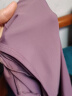 徽昂瑜伽服女运动服长袖t恤紧身速干衣健身服上衣V领褶皱收腰果紫XXL 实拍图