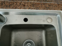欧琳（OULIN）水槽双槽304不锈钢洗菜盆洗碗池 加厚厨房大双槽JD655-B+抽拉龙头 实拍图