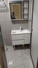 荣洁（RONGJIE）65cm75/85/95/105厘米浴室柜陶瓷一体盆现代简约洗脸卫生间洗漱台 白75cm陶瓷一体盆+玻璃豪华镜柜 实拍图