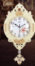 康巴丝 欧式创意挂钟摇摆钟表客厅卧室净音石英钟壁挂装饰时钟表 黄裂纹（6753）（18-3-2） 实拍图