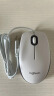 罗技（Logitech）M100r有线鼠标 中大手鼠标有线 笔记本电脑商务办公鼠标有线办公 usb鼠标Mac家用对称商务企业采购 白色 实拍图