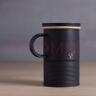 万仟堂（Edenus）高档办公杯 陶瓷杯男士水杯茶水分离马克杯带滤网送礼客户领导望A 黑铁釉 实拍图