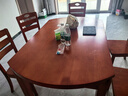 莱仕达京东居家优选实木餐桌椅伸缩折叠家用小户型饭桌H06 1.5桌+6椅+转 实拍图
