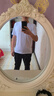 罗蒙（ROMON）冰丝莫代尔男士短袖t恤夏季2024新款体恤衣服秋冬男装打底衫 019款白色 XL 135~150斤 合身 晒单实拍图
