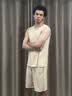 莫代尔冰丝睡衣男夏季背心无袖薄款2026新款夏天凉感宽松男款家居服套装 25706【主图热销款】 L码【建议120-140斤】 实拍图