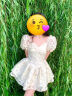 FOX.G连衣裙女士纯欲裙子夏天新品女装2024夏季新款气质衣服小个子女裙 提花泡泡袖收腰公主裙 L 【建议100-110斤】 实拍图