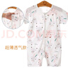 婴儿竹纤维衣服短袖连体衣夏薄款新生儿宝宝衣服0-3个月6夏季爬服 【短袖】萌萌兔 66cm 实拍图