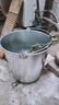 京洲实邦商用圆形白铁皮水桶厨房家用大容量多用粮食桶批发简约手提铁桶 15L 实拍图