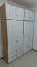 金经金属钢制简约现代衣柜家用收纳卧室小户型铁皮柜组合顶柜长0.9米二门 实拍图