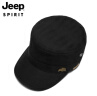 吉普（JEEP）帽子男士棒球帽夏季百搭鸭舌帽平顶太阳帽青中老遮阳帽A0077 黑色 实拍图