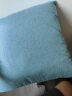 La Torretta 抱枕靠垫 办公室腰枕靠枕床头欧简约可拆洗纯色亚麻沙发垫 蓝 实拍图