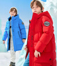 雪中飞保暖童装儿童羽绒服男童新年羽绒外套中大童女童字母印花羽绒服 浅蓝色 160 实拍图