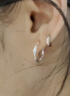 PWL999足银养耳洞耳圈耳钉女圆圈耳环耳骨钉高级感ins风耳圈耳扣耳饰 8mm足银耳圈一对【适合耳骨】 实拍图