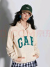 Gap男女装春秋LOGO美式复古连帽法式圈织软卫衣892186 米黄色 185/108A(XXXL)亚洲尺码 实拍图