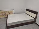 小木窝（XIAOMUWO）实木床现代中式实木床双人床经济型单人床软靠背简约木床主卧床 床+椰棕弹簧床垫+床头柜*1（排骨架床板） 1500*2000软包靠背（胡桃色） 实拍图