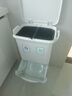 朴厨（PUCHU）  日式厨房分类垃圾桶干湿分离带盖双层收纳桶万向轮厨余家用大号 【2层3分类38升】双内桶单开盖 实拍图