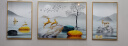 诗六艺家饰客厅装饰画北欧现代简约沙发背景墙挂画三联画大气轻奢壁画晶瓷画 福禄奔腾（铝合金外框） 晶瓷画左右40*60+中间80*60亮面 实拍图