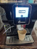 德颐（DEYI）DE-320触摸彩屏全自动咖啡机/家用商用办公室/现磨豆一键意式美式花式咖啡自动奶泡自动清洗双锅炉 黑色 咖啡机+奶罐组合 实拍图