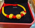 周六福（ZLF）  黄金手链宝宝款足金吉祥虎头帽编织手绳 定价 吉祥虎(13cm+3cm) -2.26g 实拍图