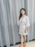 浪莎睡衣女春夏季冰丝吊带睡裙长袖睡袍两件套性感高级感纯欲风薄款 实拍图