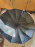 惠寻60骨全自动雨伞加大加固黑胶折叠伞晴雨太阳伞 藏青色 实拍图