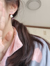老银匠S925银淡水珍珠耳坠送女朋友白色馒头珠情人节礼物气质银耳坠女生 珍爱如宝 银色（一对装）含证书 实拍图