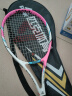 匹克网球拍男女初学者专业碳素复合单只网球带绳回弹训练器套装 粉白 实拍图
