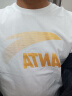 安踏（ANTA）t恤男士短袖夏季薄款圆领潮流大logo纯色舒适透气跑步上衣运动服 -3纯净白/浅灰 L/175 实拍图