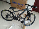 永久（FOREVER）自行车男女铝合金双碟刹山地车青少年成人越野竞技避震单车 24速26寸钢架-消光灰 实拍图
