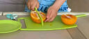 贝瑟斯 儿童水果塑料刀具5件套 安全切蔬菜砧板便携菜刀案板套装 绿色 实拍图