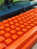 斗鱼（DOUYU.COM）DKM150 机械键盘 游戏键盘 办公电竞 电脑笔记本 可拆卸上盖 104键有线白光 元气橙 红轴 实拍图