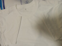 欧替西春秋季纯棉长袖t恤男纯色圆领韩版修身上衣打底衫中青年衣服男装 白色【100%纯棉】 XL 建议130-140斤 实拍图