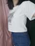 妙奕嘉新款2026年女士短袖女白色t恤衣服女装夏季小个子上衣高级高腰短t 【短款】方块字母白色短袖 XL 【建议100-110斤】 实拍图