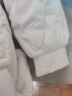 艾莱依2022年时尚收腰白鸭绒羽绒服女冬季长款设计感菱格外套 暖白色155 晒单实拍图