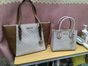 迈克.科尔斯（MICHAEL KORS）MK女包 奢侈品 CHARLOTTE托特包单肩包 香草白 实拍图