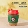 乐扣乐扣 手持玻璃杯咖啡杯带吸管水杯便携可爱牛奶杯子350ML 实拍图
