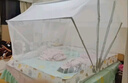 南极人（Nanjiren）折叠蚊帐架1.5x2米免安装一体式全包围蚊帐1.8x2米婴儿防摔家用 六股加高-A千鸟格粉【3秒速装】 190cm*135cm*90cm 【1.5床】 实拍图