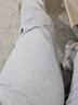米子旗加绒运动卫裤女春秋冬装新款宽松束脚长加厚棉裤女休闲裤 加绒加厚 灰色 M 95-108斤 实拍图