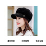 笙格儿 帽子女冬天加绒加厚中老年保暖护耳鸭舌帽针帽兔毛帽毛线帽女冬帽 黑色 均码 实拍图