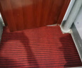 柏能条纹入户门地垫 吸水防滑可裁剪 脚垫进户门口地垫80*120cm红色 晒单实拍图