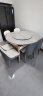 上林春天餐桌可伸缩餐桌椅组合轻奢岩板家用饭桌1.35米+6菠萝皮椅690-1-07 实拍图