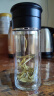 JRINKTEEA茶水分离玻璃杯大容量茶仓车载过滤泡茶水杯男女喝茶杯定制 Q8哑光黑 300ml 实拍图